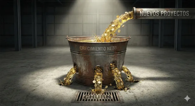 El Balde de la Vanidad - Ilustración de pérdida de clientes